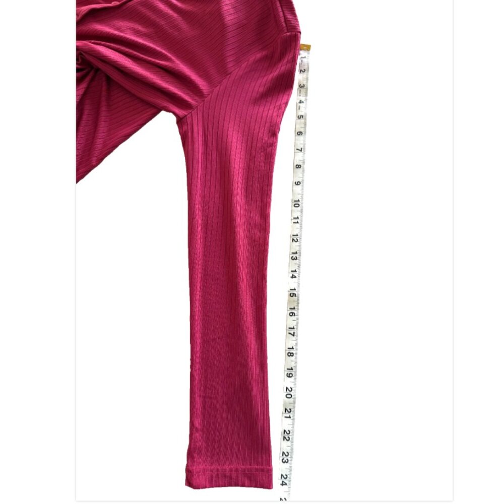 Modern Works Fuschia Pink Women's M Button Up Shirt Ribbed Office Work Preppy - Picture 7 of 9